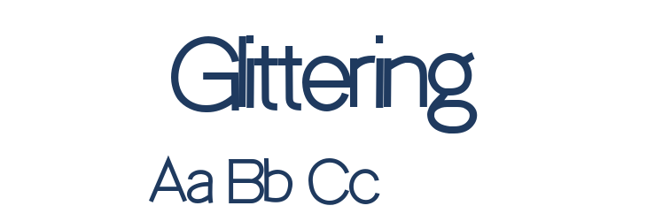 Glittering Font Preview