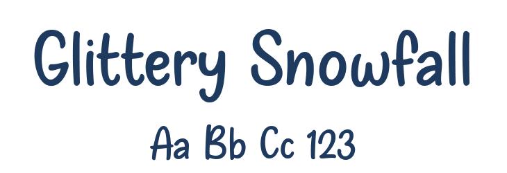 Glittery Snowfall Font Preview