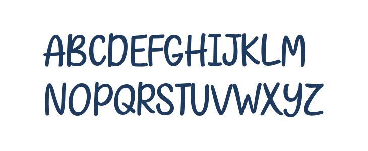 Glittery Snowfall Uppercase