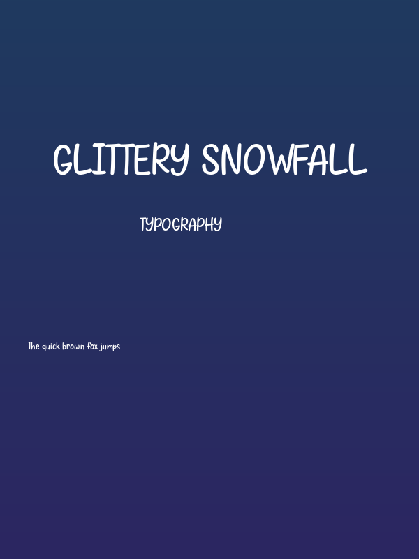 Glittery Snowfall Poster