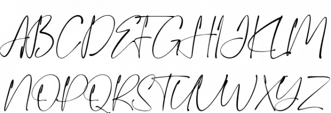 Glittery Font UPPERCASE