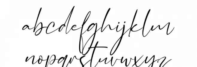 Glittery Schriftart Kleinbuchstaben