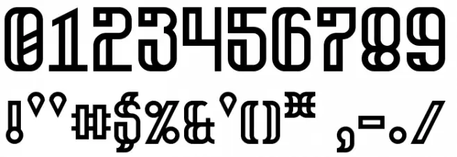 Glitzfang Regular Font OTHER CHARS
