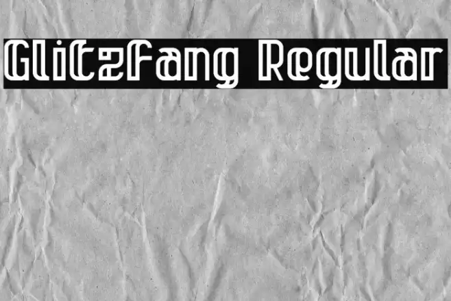Glitzfang Regular Font examples