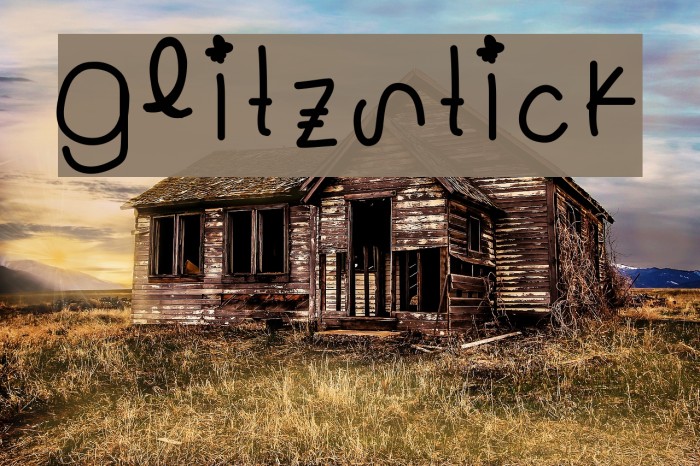 Glitzstick Font examples