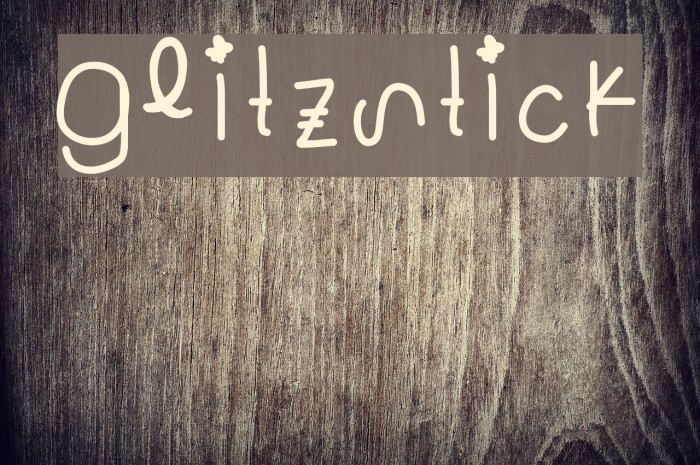 Glitzstick Font examples