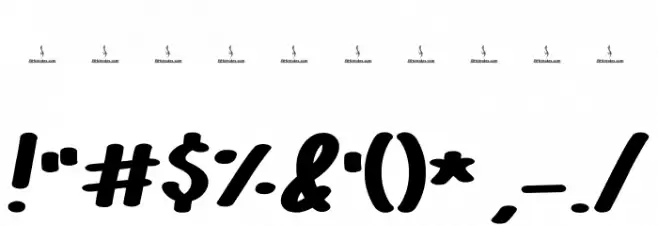 Glitzy Girl フォント その他の文字