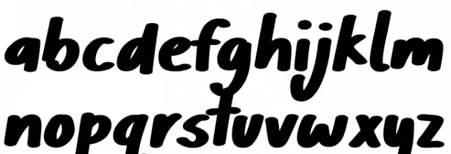 Glitzy Girl フォント 小文字