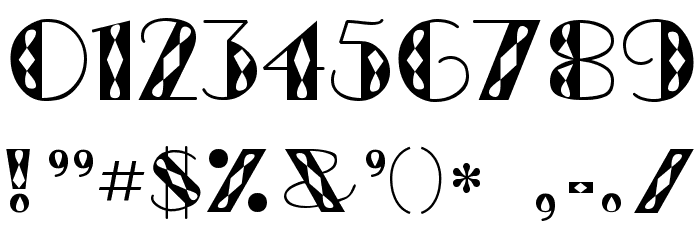 GlitzyJewel Regular Font OTHER CHARS