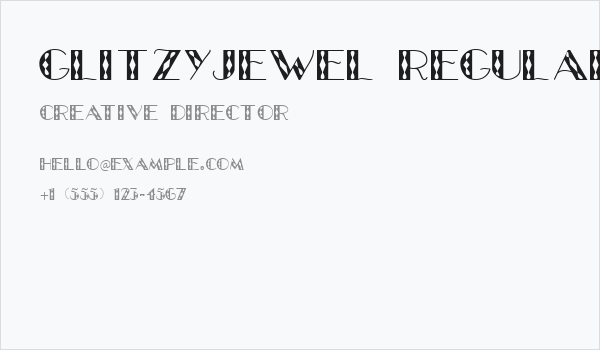 GlitzyJewel Regular Business Card