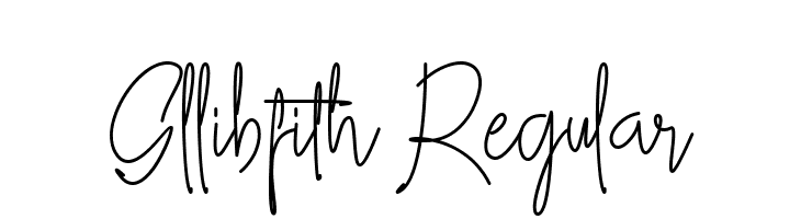 Gllibfith Regular  font caratteri gratis