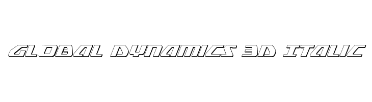 Global Dynamics 3D Italic  免费字体下载