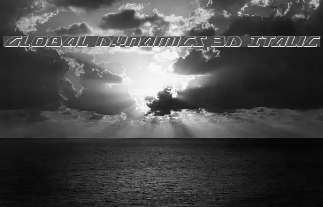 Global Dynamics 3D Italic Font examples