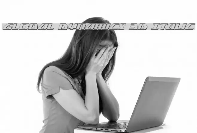 Global Dynamics 3D Italic Font examples