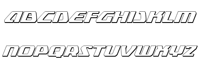 Global Dynamics 3D Italic Font LOWERCASE