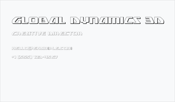 Global Dynamics 3D Business Card