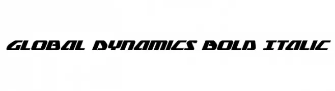 Global Dynamics Bold Italic  les polices de caractères gratuit tlcharger