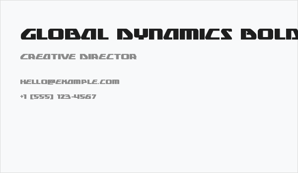 Global Dynamics Bold Business Card