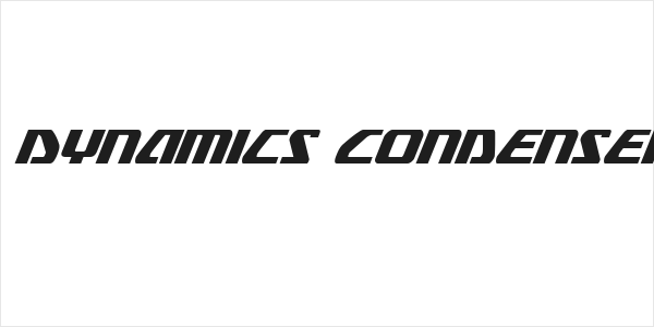 Global Dynamics Condensed Italic Logo