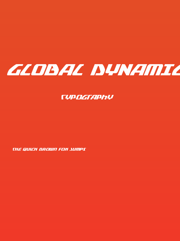 Global Dynamics Condensed Italic Poster