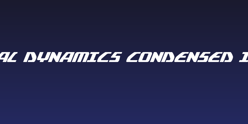 Global Dynamics Condensed Italic Social Header