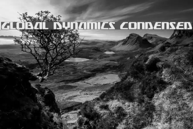 Global Dynamics Condensed Font examples