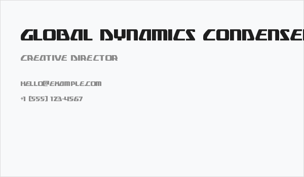 Global Dynamics Condensed Business Card