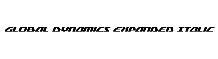 Global Dynamics Expanded Italic  フリーフォントのダウンロード