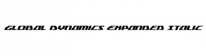 Global Dynamics Expanded Italic  les polices de caractères gratuit tlcharger