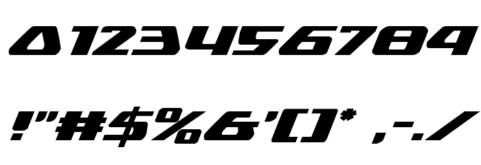 Global Dynamics Expanded Italic Font OTHER CHARS