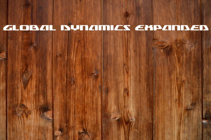 Global Dynamics Expanded Font examples