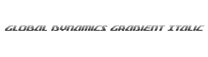 Global Dynamics Gradient Italic Font