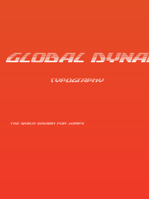 Global Dynamics Gradient Italic Poster