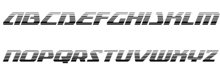 Global Dynamics Gradient Italic Font LOWERCASE