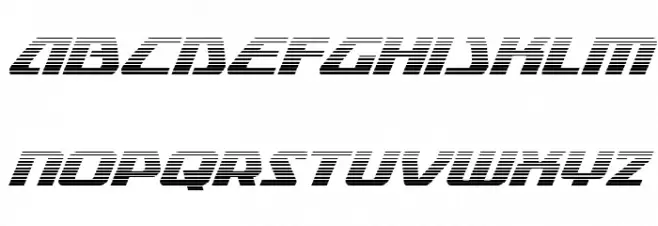 Global Dynamics Gradient Italic Font LOWERCASE