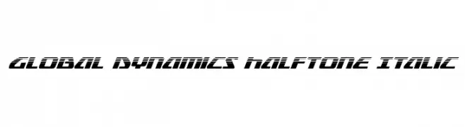 Global Dynamics Halftone Italic  font caratteri gratis