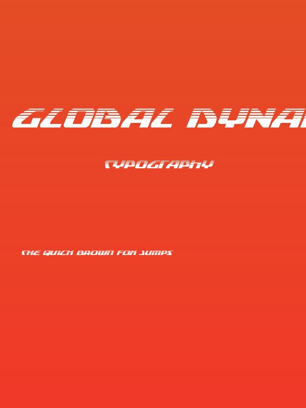 Global Dynamics Halftone Italic Poster