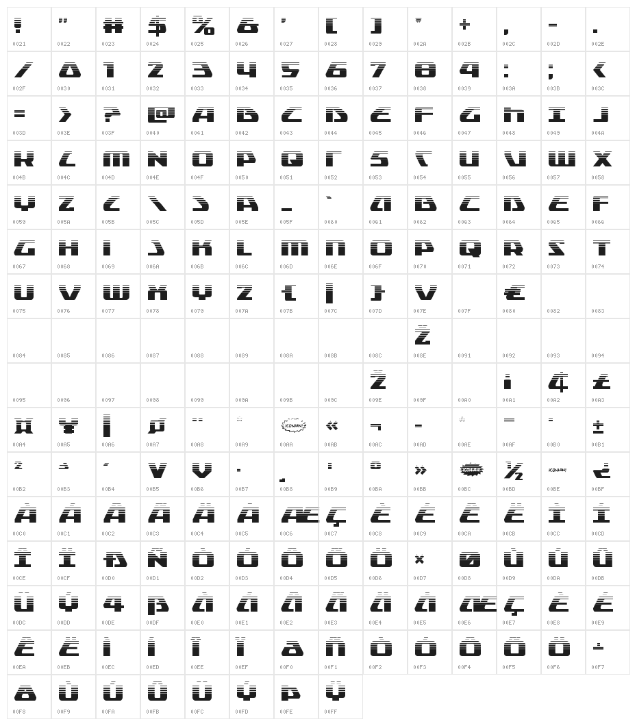 Global Dynamics Halftone Character Map