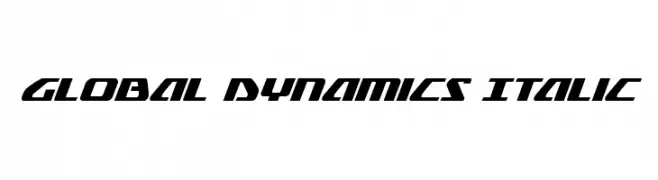 Global Dynamics Italic  font caratteri gratis