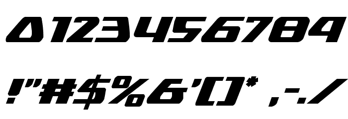 Global Dynamics Italic Font OTHER CHARS