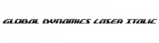 Global Dynamics Laser Italic  font caratteri gratis