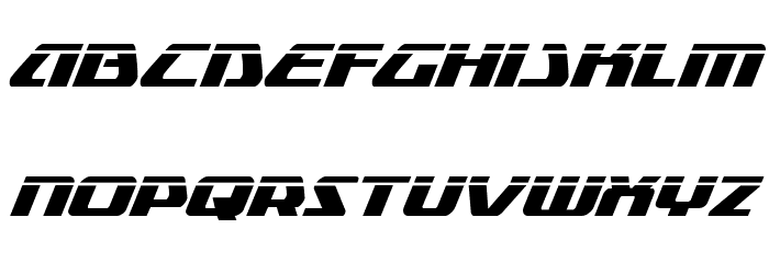 Global Dynamics Laser Italic Font LOWERCASE