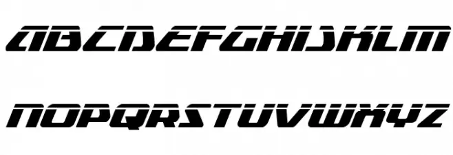 Global Dynamics Laser Italic Font LOWERCASE