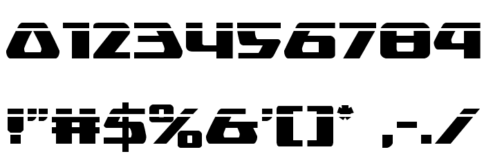 Global Dynamics Laser Font OTHER CHARS