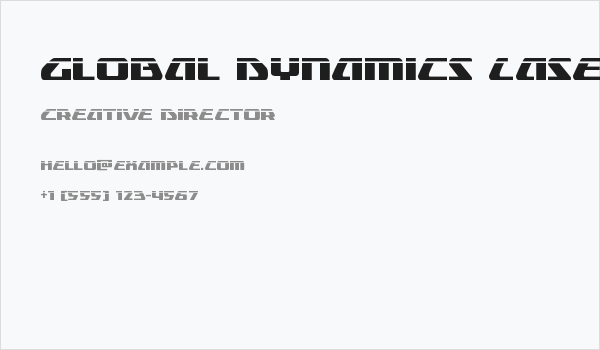 Global Dynamics Laser Business Card