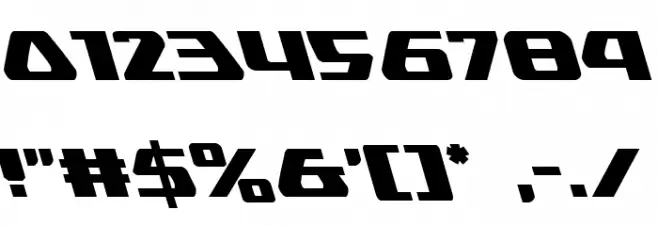 Global Dynamics Leftalic Font OTHER CHARS