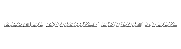 Global Dynamics Outline Italic  Frei Schriftart Herunterladen