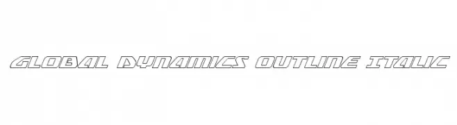 Global Dynamics Outline Italic  font caratteri gratis
