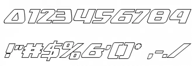 Global Dynamics Outline Italic Font OTHER CHARS