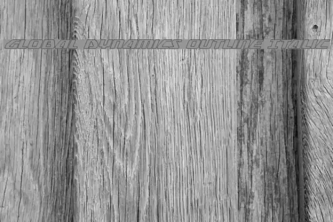 Global Dynamics Outline Italic Font examples